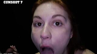 that's it eve! swallow every drop of cum from gloryhole now!!
