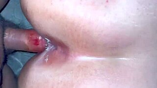 Doggy anal creampie pounds latina teen during her period days!