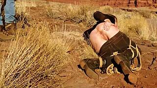 whippin' big-ass blonde's hole then rough anal in dirt n' piss... rebel rhyder bdsm outdoors
