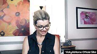 Girlboss Vicky Vette strips naked! Dirty pics sent hot and wild!