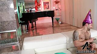Ashley graham deepthroats alex legend cumshot on tits