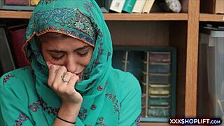 cute hijab shoplifter gets roughly fucked