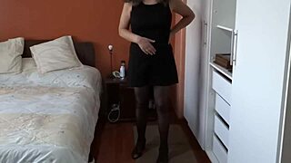 wife slips into erotic lingerie for work, cuck hubby watches