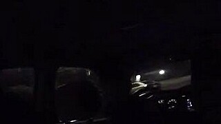 Angie's candid car blowjob turns creampie wild