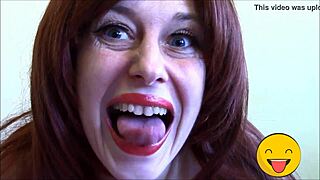 who's ready for this horny fetish queen's wild tongue action? 