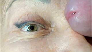 drunk milf begs for extreme close-up eye cumshot in bedroom frenzy