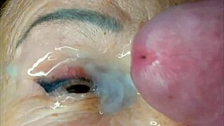 drunk milf begs for extreme close-up eye cumshot in bedroom frenzy