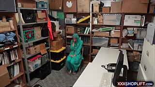 cute hijab shoplifter gets roughly fucked