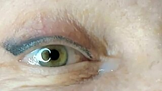 drunk milf begs for extreme close-up eye cumshot in bedroom frenzy