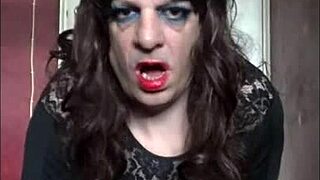 Pound crossdresser's ass while stroking his cock!