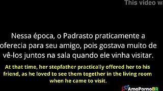 Stepdad Offers Stepdaughter's Sweet Pussy to Best Friend for Raw Fuck