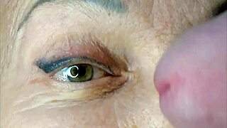 drunk milf begs for extreme close-up eye cumshot in bedroom frenzy