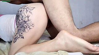 brunette begs to lick her ass then fuck tight asshole hard bareback