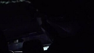 Angie's candid car blowjob turns creampie wild