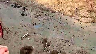 pretty sub flashes huge cock then gags on deepthroat face fuck in public toilet