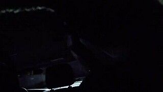 Angie's candid car blowjob turns creampie wild