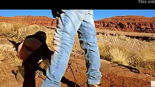 whippin' big-ass blonde's hole then rough anal in dirt n' piss... rebel rhyder bdsm outdoors