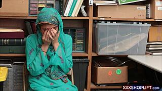cute hijab shoplifter gets roughly fucked
