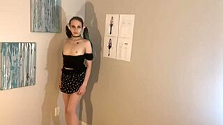 daddy spanks petite goth emo babysitter's tight ass hard before monster cock fucks her young pussy raw