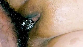 Riya's fantasy closeup shaved pussy rides cock to cum!
