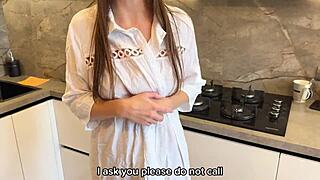 heart pounding as i fill unfaithful stepmom's mouth with cum before her christmas party