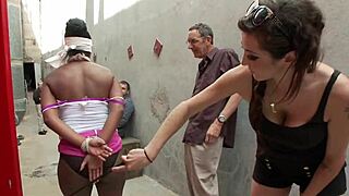 Huge tits ebony gets fucked hard in back alley 😈🔥