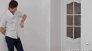 i crush this teen tight fur pie so hard in garage!!