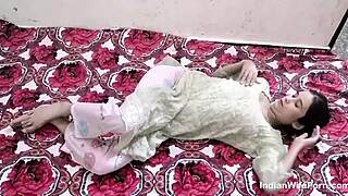 desi indian milf bhabhi's hairy pussy creampied raw by arab husband's thick cock