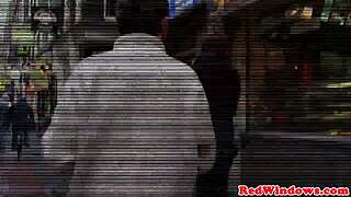 blonde amsterdam hooker bends over for deep doggystyle pounding