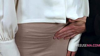 milf mother-in-law lures hired help outdoors for public skirt-lift pussy fuck
