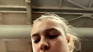 Extreme Hardcore Gym Fucking Big Ass Teen with Natural Tits Outdoor Quickie Orgasm