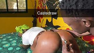 whoa that anal plug stretches african asshole wide 😲🔥