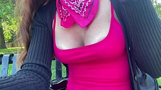 italian milf artemisia love indulges in outdoor solo tits play