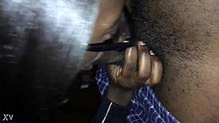 this college nerd ebony just sucks dick to finish her homework right