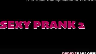 stepdaughter pranks dad into fucking her tight young pussy