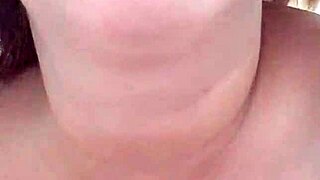 Mature Blonde's Big Pussy Lips Peek from Tight Shorts
