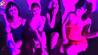 Four petite latina teens smoke, strip, kiss and worship pretty feet toes in barefoot fetish play