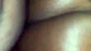 black babe bends over for deep doggy pounding into her wet ebony pussy