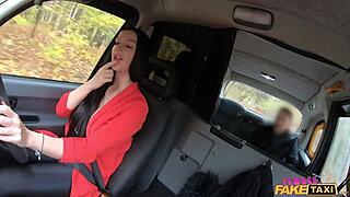 czech babe's big ass takes massive cock pounding in fake taxi pov