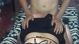 i'm that hot police milf fucking stranger after party it was wild she had panties thong on too