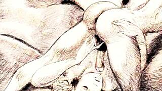 Vintage erotic art captures antique passion