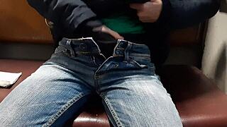 i couldn't hold back cumming hard while fingering on this crowded public train