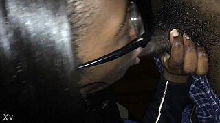 this college nerd ebony just sucks dick to finish her homework right