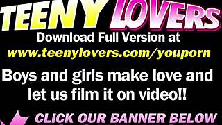 Young teen lovers massage my body outside wildly