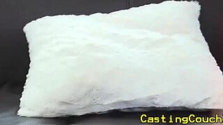 Blonde Casting Couch Squirts Pussy Juice After Facial Cum from Office Fingering