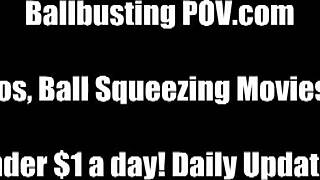 imagine the thrill of smacking your balls repeatedly just to please your commanding mistress