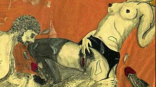 Vintage erotic art captures antique passion