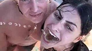 beach day with venom evil and kaitlyn katsaros got super steamy