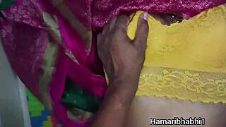 watch this horny indian housewife ride cock in desi saree pov