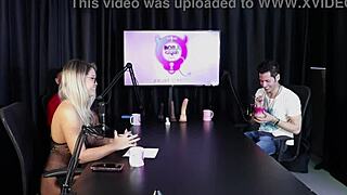 blonde gets hot, strips sheer after swinger frees her up - jow jow red